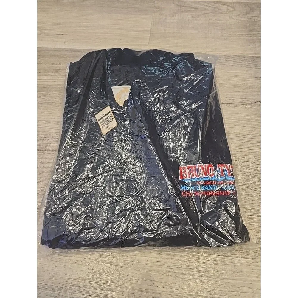 Dead Stock Mike Tyson Frank Bruno 1996 Boxing Fight Zip Jacket XL L - Picture 3 of 5